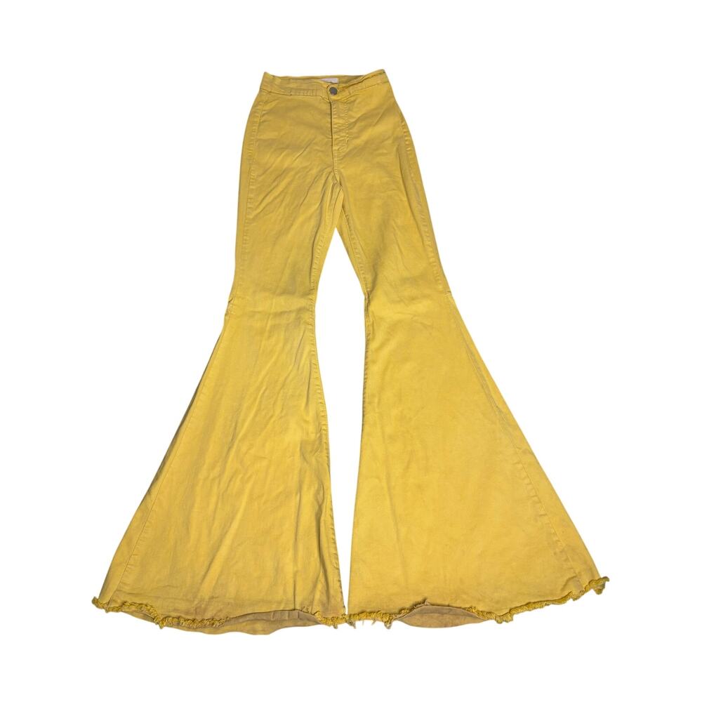 Vintage Vibrant M.I.U. Yellow Bell Bottom Flares — Made in USA